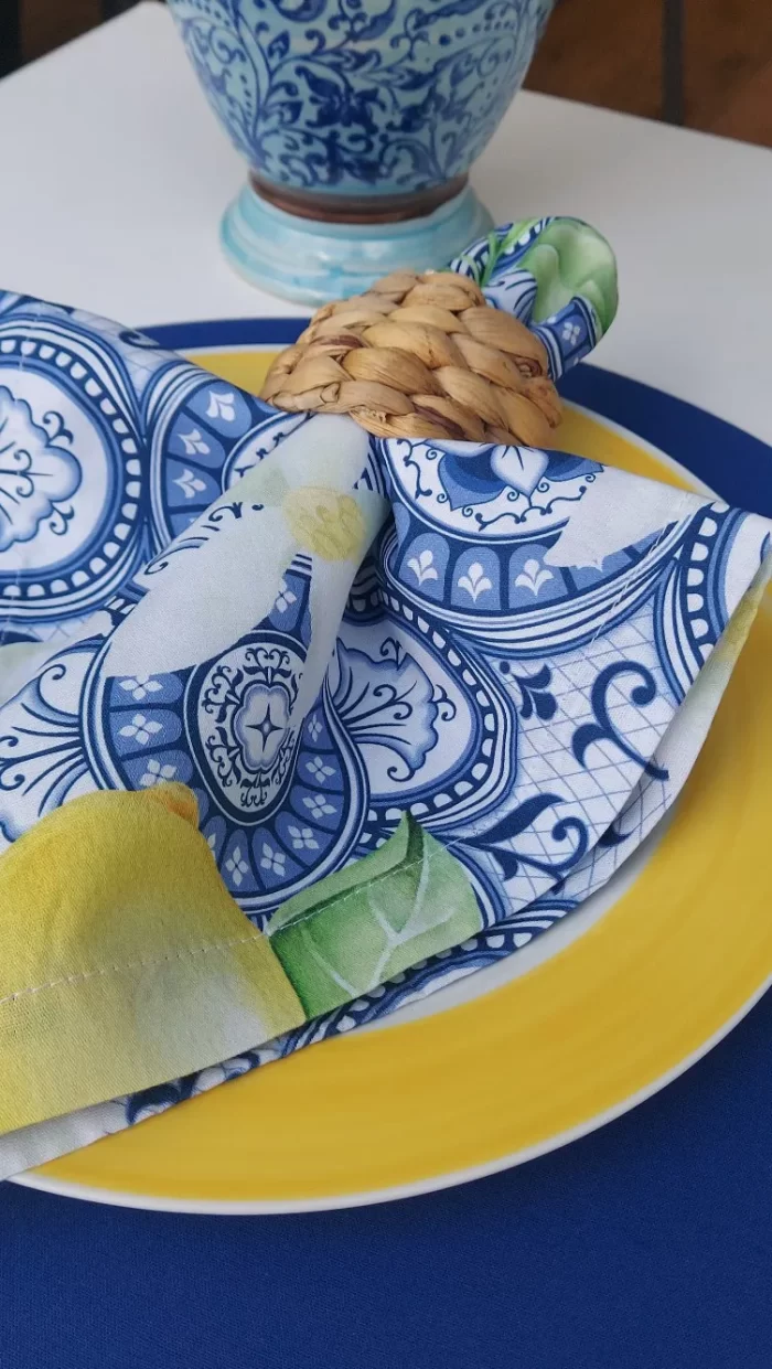 CAPA DE SOUSPLAT EM TECIDO AZUL ROYAL - Imagem 4