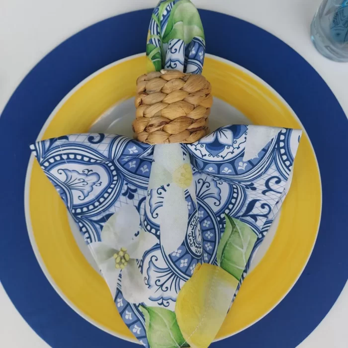 CAPA DE SOUSPLAT EM TECIDO AZUL ROYAL - Imagem 3