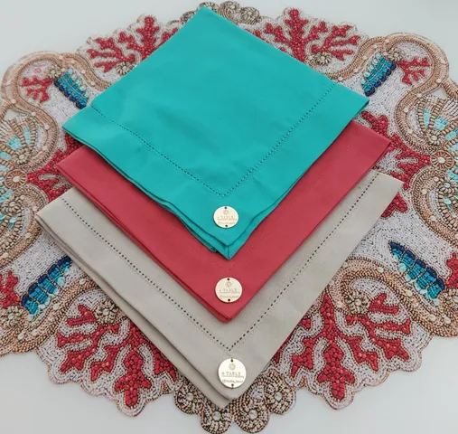 JOGO AMERICANO 3D CORAL - MIÇANGAS BORDADO - Imagem 4