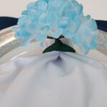 PORTA GUARDANAPO FLOR PEÔNIA AZUL