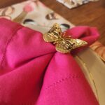 PORTA GUARDANAPO BORBOLETA DOURADO BRILHO - Imagem 3