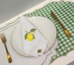 GUARDANAPO BRANCO BORDADO LIMÃO SICILIANO - Imagem 2