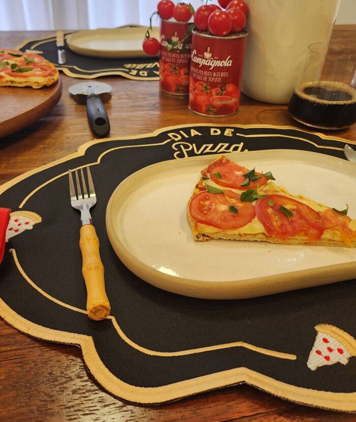 JOGO AMERICANO PIZZA BORDADO - Imagem 2