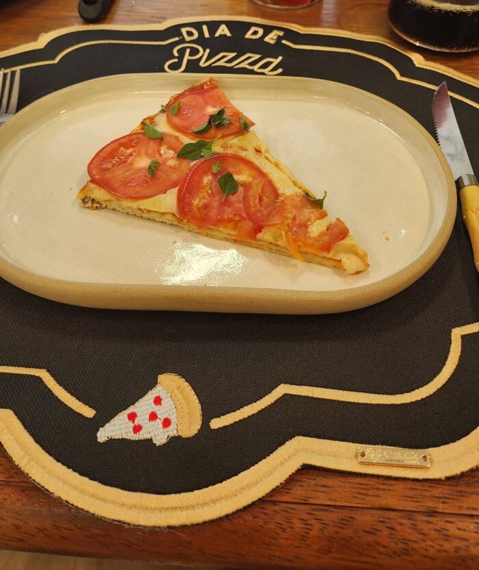 JOGO AMERICANO PIZZA BORDADO - Imagem 1