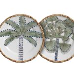 CONJUNTO PRATO SOBREMESA COCONUT TREE - 2 PEÇAS