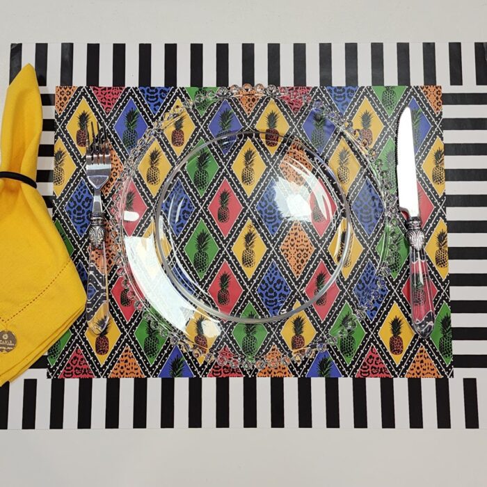 KIT 12 JOGOS AMERICANOS DE PAPEL - ABACAXI - Imagem 3