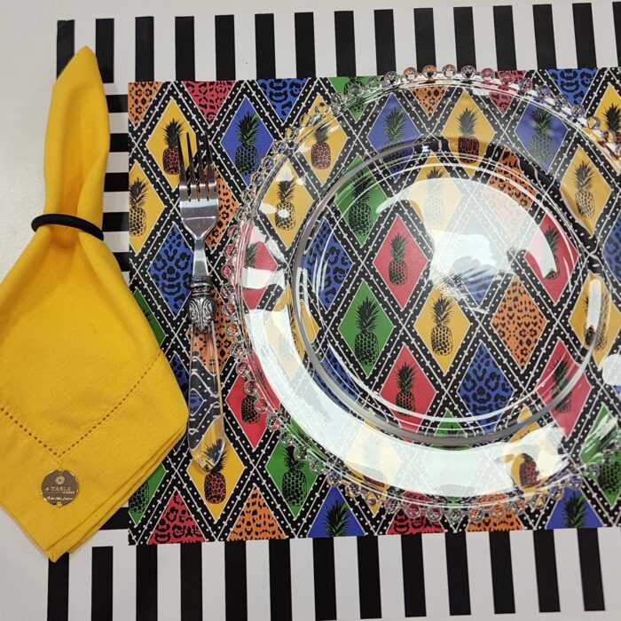 KIT 12 JOGOS AMERICANOS DE PAPEL - ABACAXI - Imagem 5