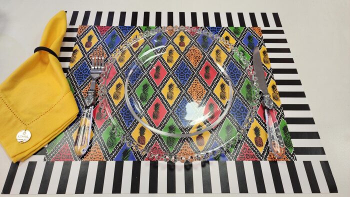 KIT 12 JOGOS AMERICANOS DE PAPEL - ABACAXI - Imagem 2