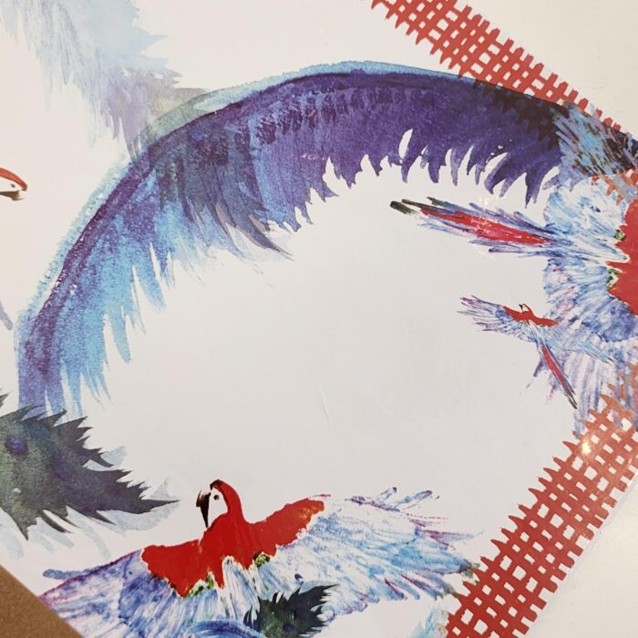 KIT 12 JOGOS AMERICANOS DE PAPEL - PÁSSAROS AZUIS - Imagem 3