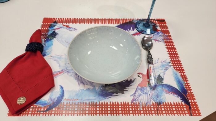 KIT 12 JOGOS AMERICANOS DE PAPEL - PÁSSAROS AZUIS - Imagem 4