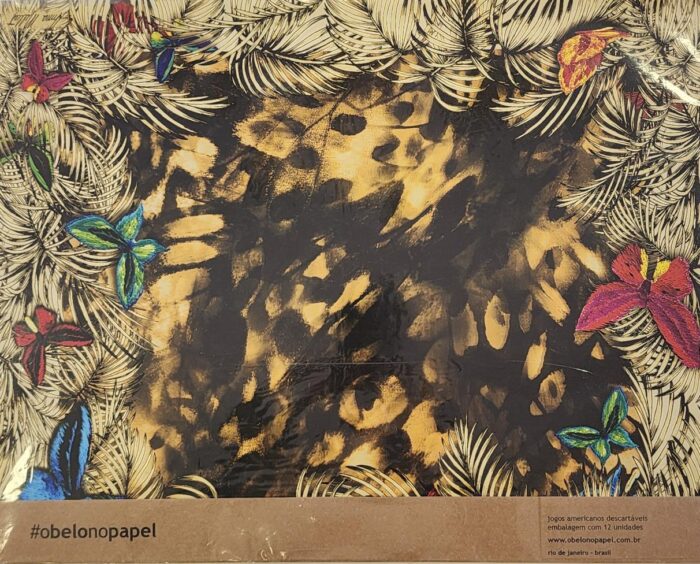 KIT 12 JOGOS AMERICANOS DE PAPEL - BORBOLETAS - Imagem 1