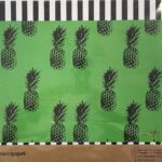 KIT 12 JOGOS AMERICANOS DE PAPEL - ABACAXI VERDE