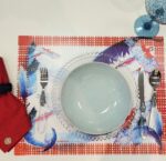 KIT 12 JOGOS AMERICANOS DE PAPEL - PÁSSAROS AZUIS - Imagem 2