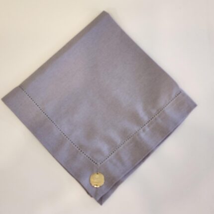 GUARDANAPO CINZA LINHO MISTO PONTO AJOUR