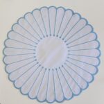 JOGO AMERICANO FLOR LINHO AZUL DUPLA-FACE - Imagem 2