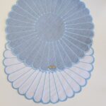 JOGO AMERICANO FLOR LINHO AZUL DUPLA-FACE - Imagem 4