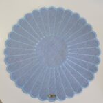 JOGO AMERICANO FLOR LINHO AZUL DUPLA-FACE