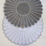 JOGO AMERICANO FLOR LINHO CINZA DUPLA-FACE - Imagem 2