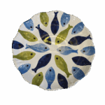 CONJ. 06 PRATOS RASOS PEIXES EM MELAMINA