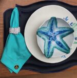 GUARDANAPO LINHO AZUL TURQUESA - Imagem 2