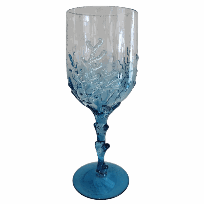 CONJ. TAÇAS CORAL AZUL EM ACRÍLICO - Imagem 1