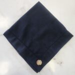 GUARDANAPO PRETO LINHO MISTO PONTO AJOUR