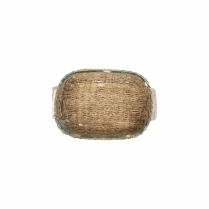 TRAVESSA DE VIDRO RETANGULAR COM PEGA