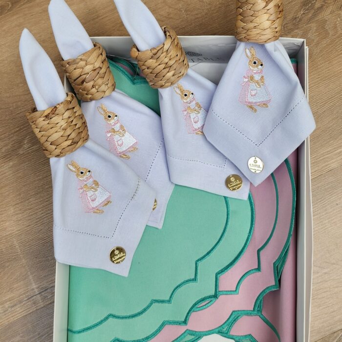 KIT PÁSCOA 06 LUGARES - TIFANNY + ROSA - Imagem 1